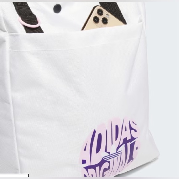 ADIDAS Originals Simple Tote Bag White/Bliss Lilac NWT - Picture 3 of 6